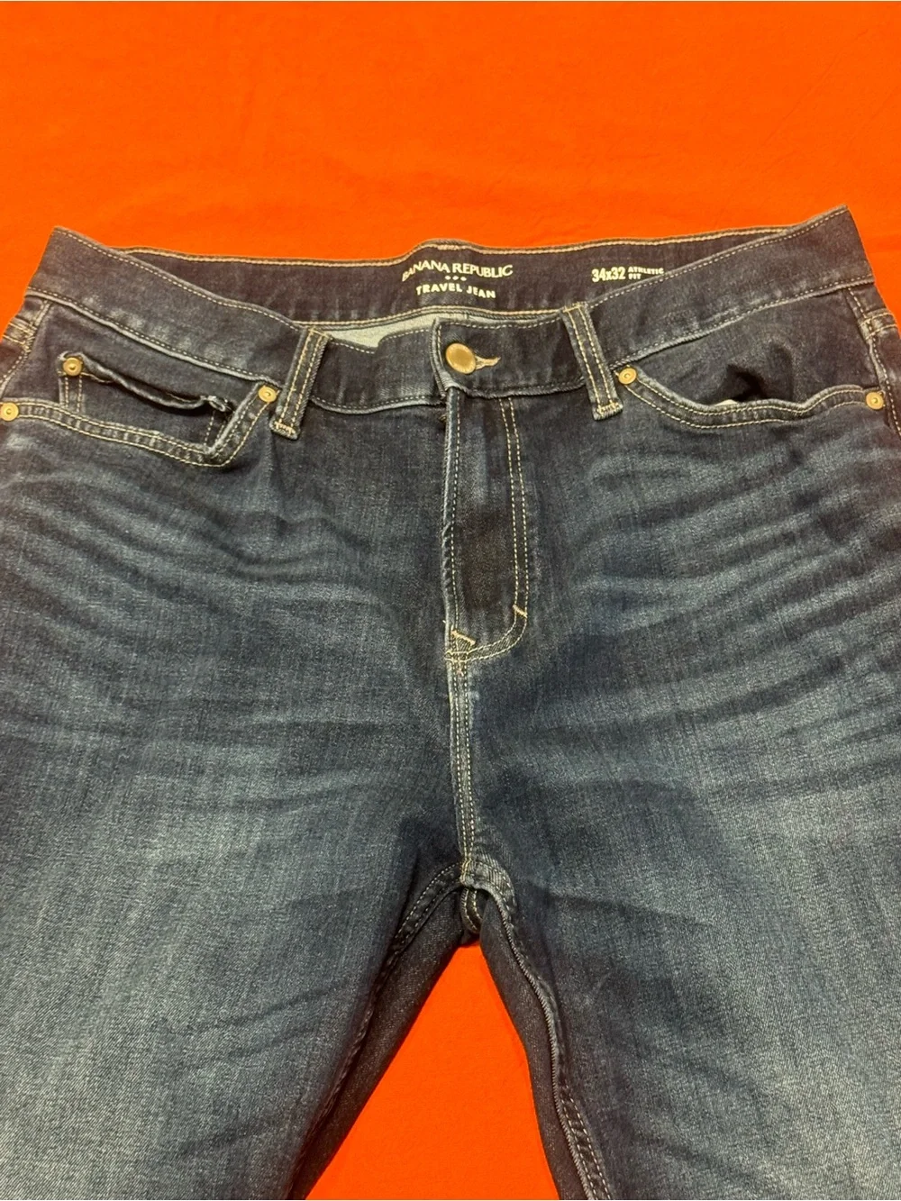 Banana Republic Men’s Slim Jeans in Dark Indigo. Travel Jean